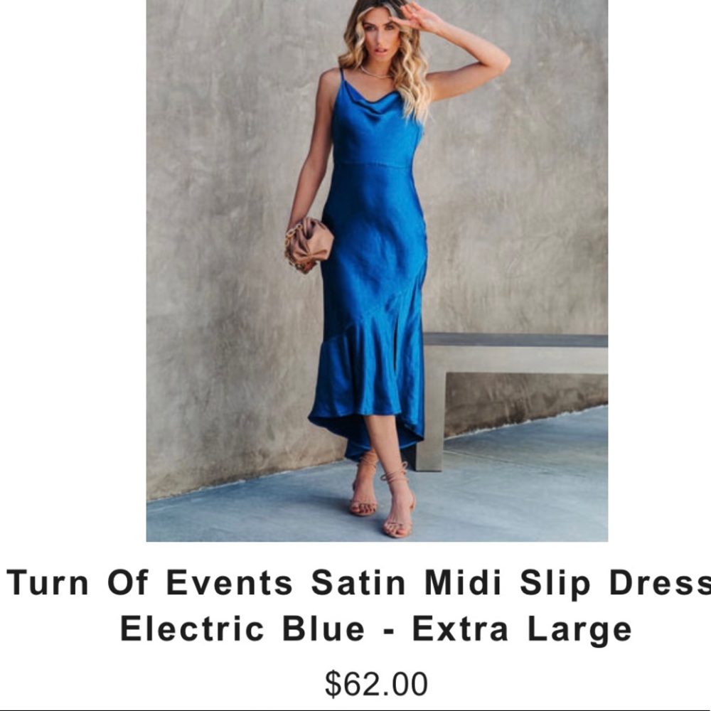 Vici, size XL. NWT. Blue silk!